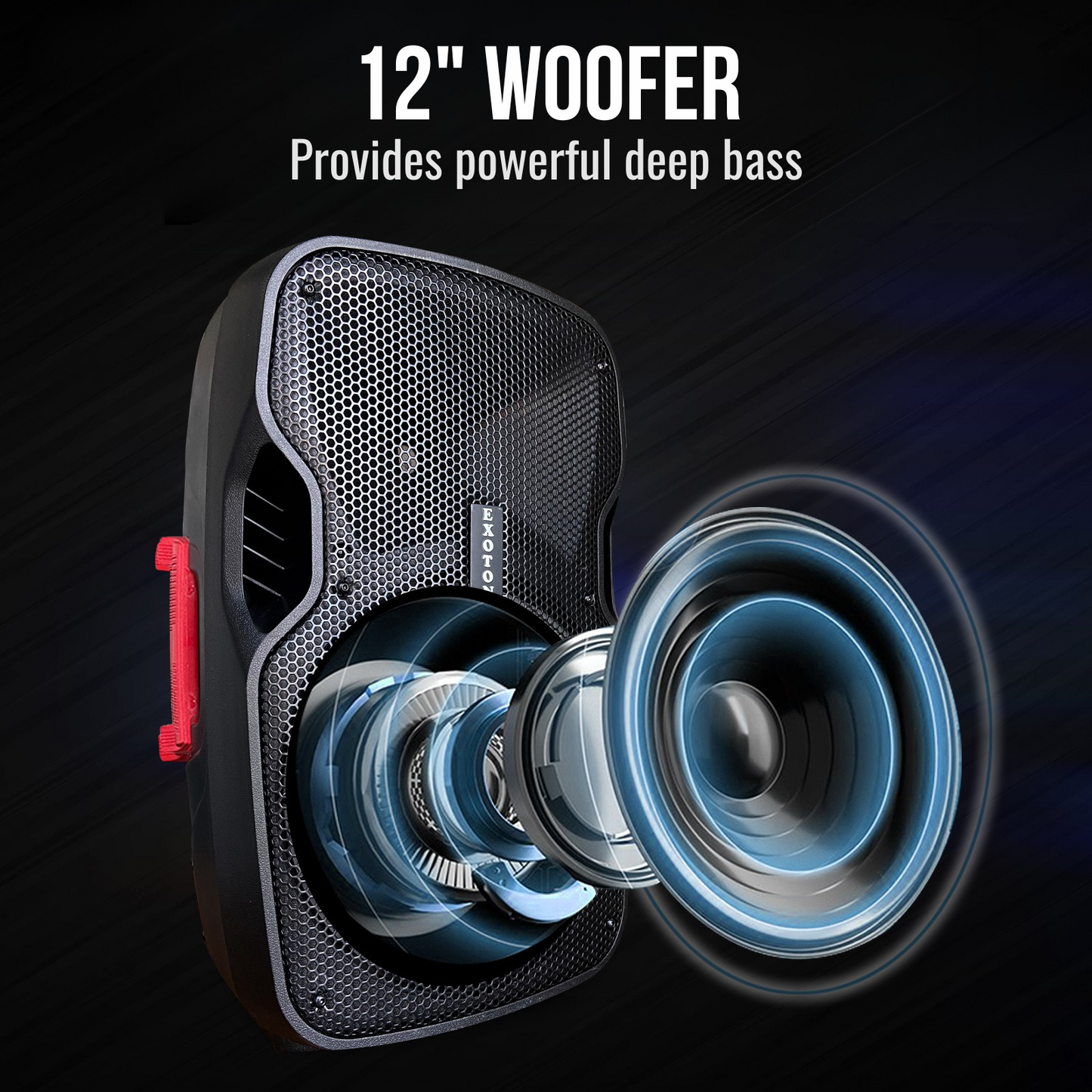 1200W 12-inch Large Bluetooth PA Speakers System