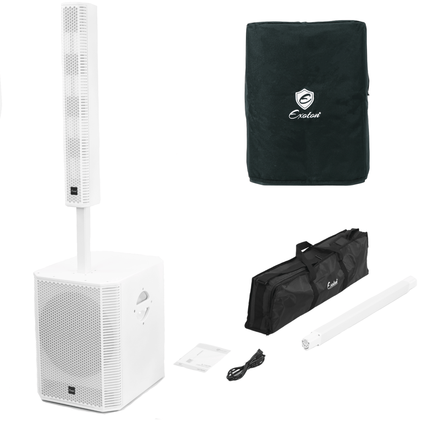 2000W 15-inch Bluetooth Column Loudspeakers (White)