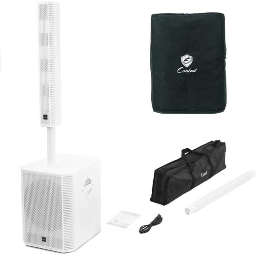 2000W 15-inch Bluetooth Column Loudspeakers (White)