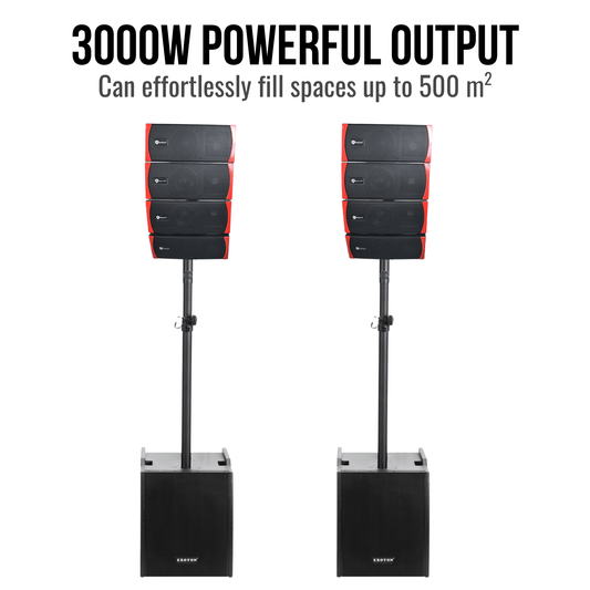 3000W 12-inch PA System Line Array Big DJ Speakers