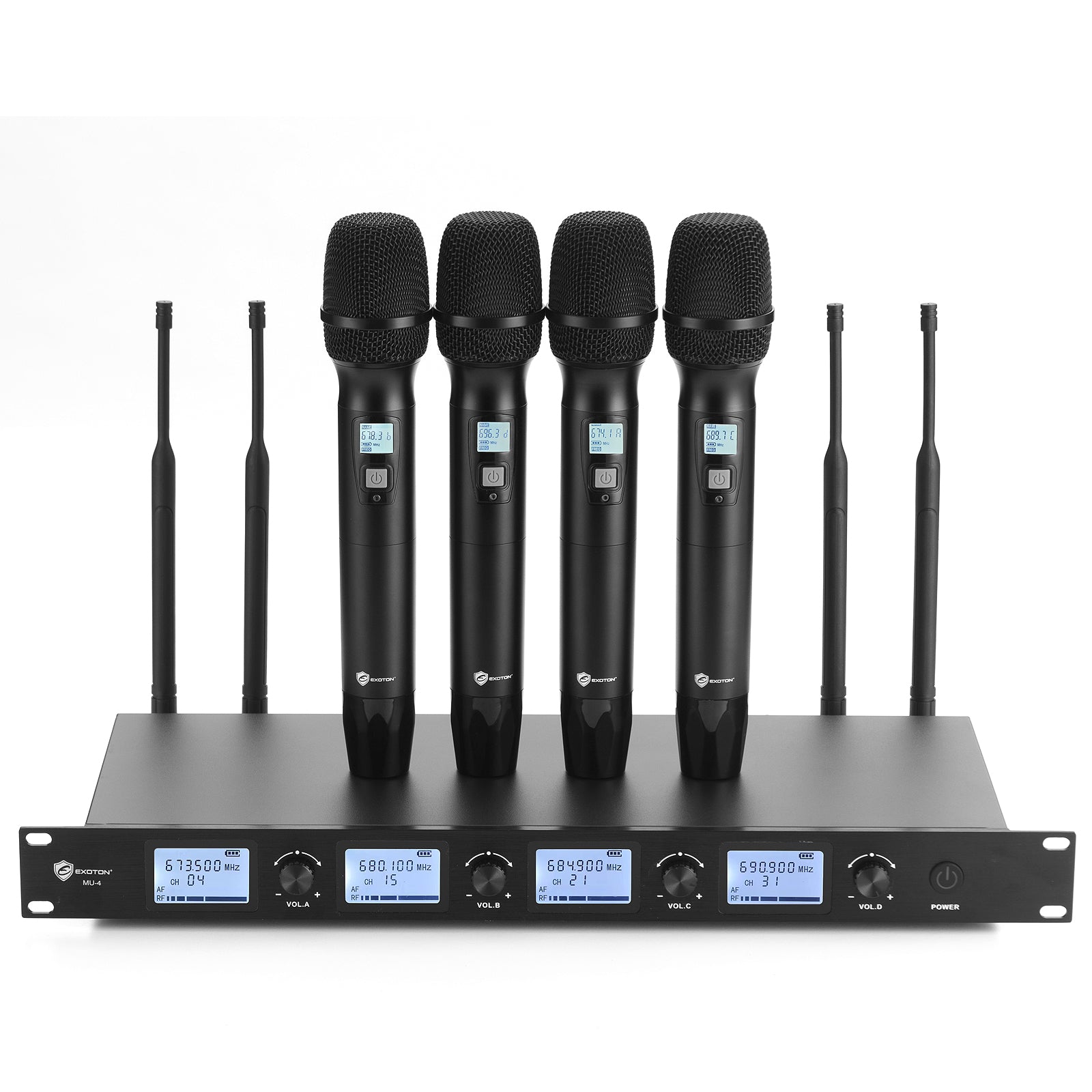 EXOTON MU-4 Wireless Microphone System Channel UHF Cordless