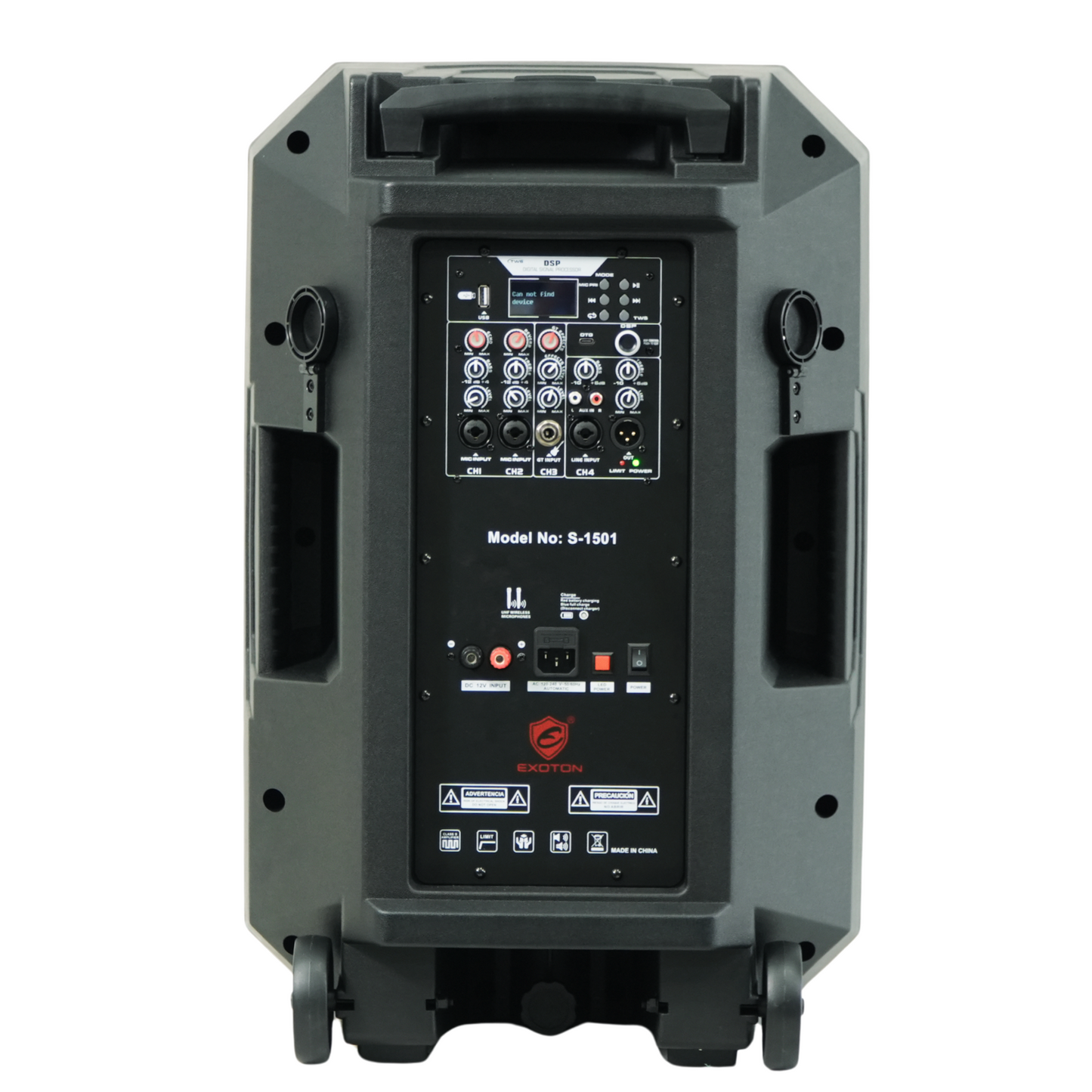 1600W 15-inch Bluetooth Portable PA System With Wireless Mic