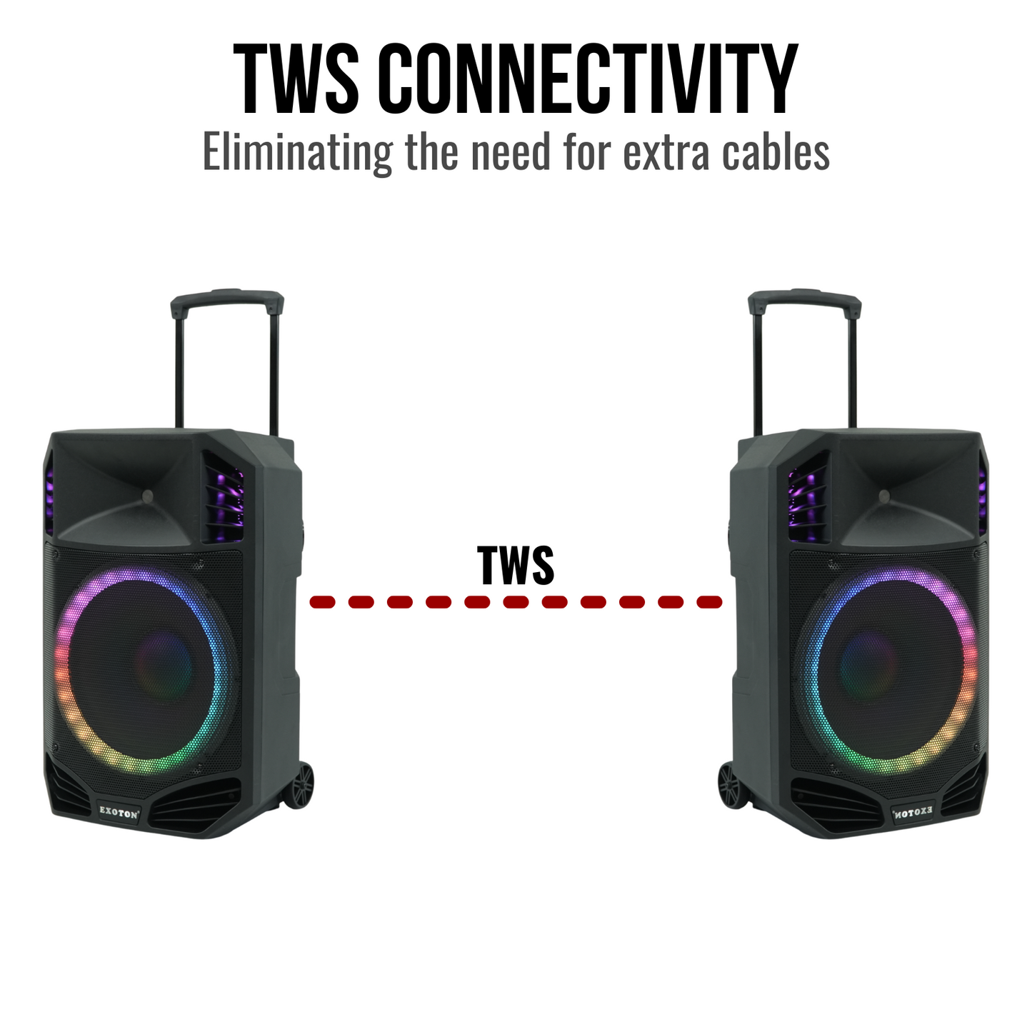 1600W 15-inch Bluetooth Portable PA System With Wireless Mic