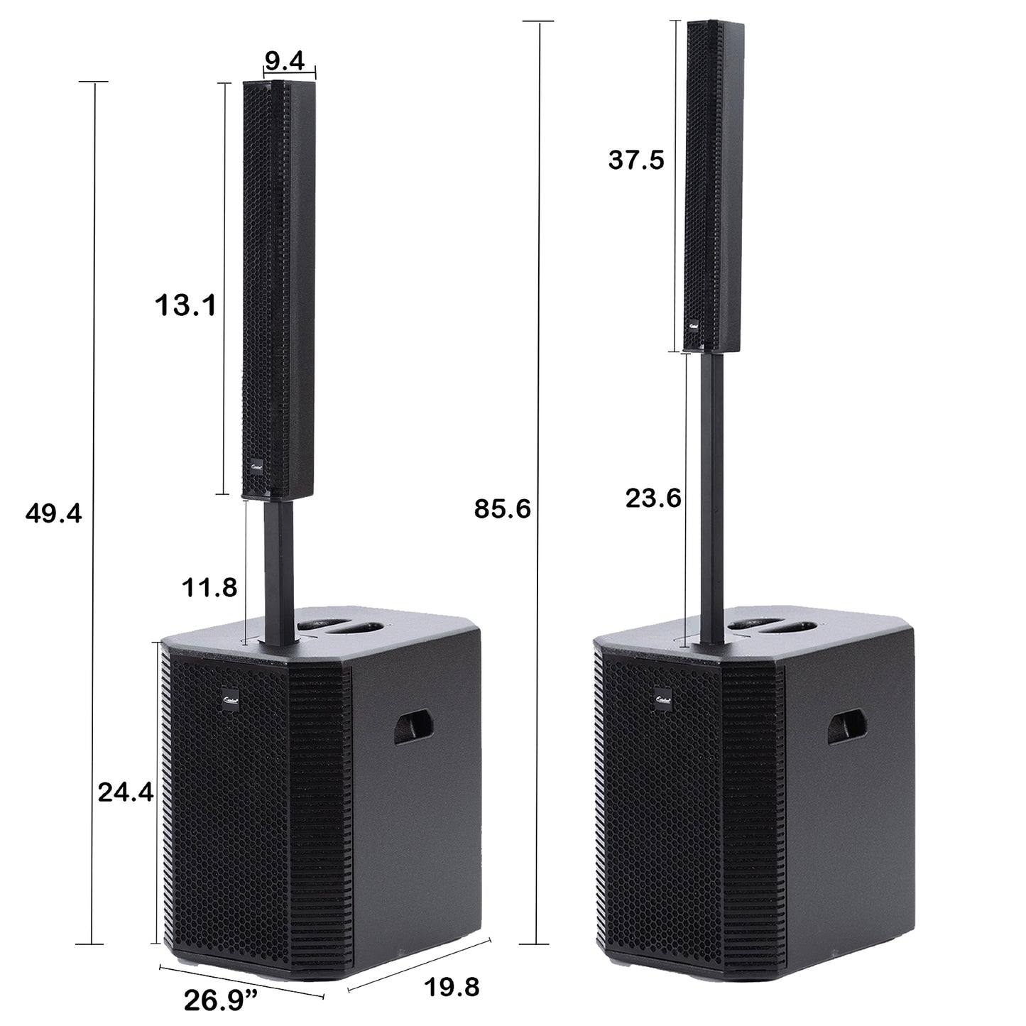2000W 15-inch Bluetooth Column PA Speaker System