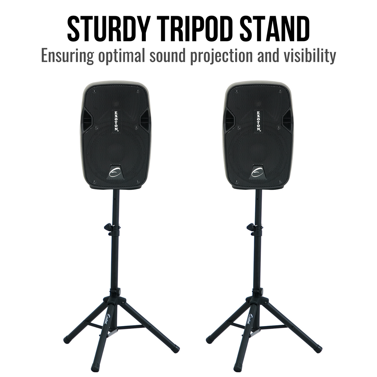 1200W 8-inch 2-Way Bluetooth Powered PA Speakers With Microphone