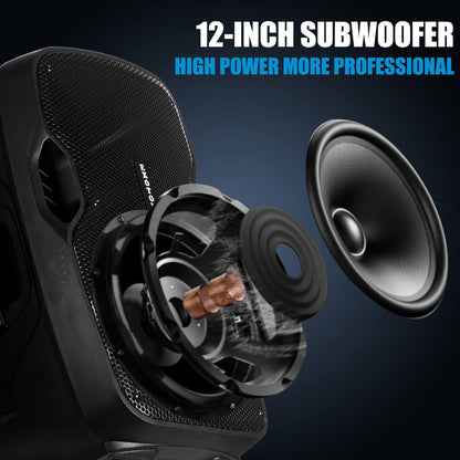 600W 12-inch Rechargeable Wireless PA Speaker With Mic