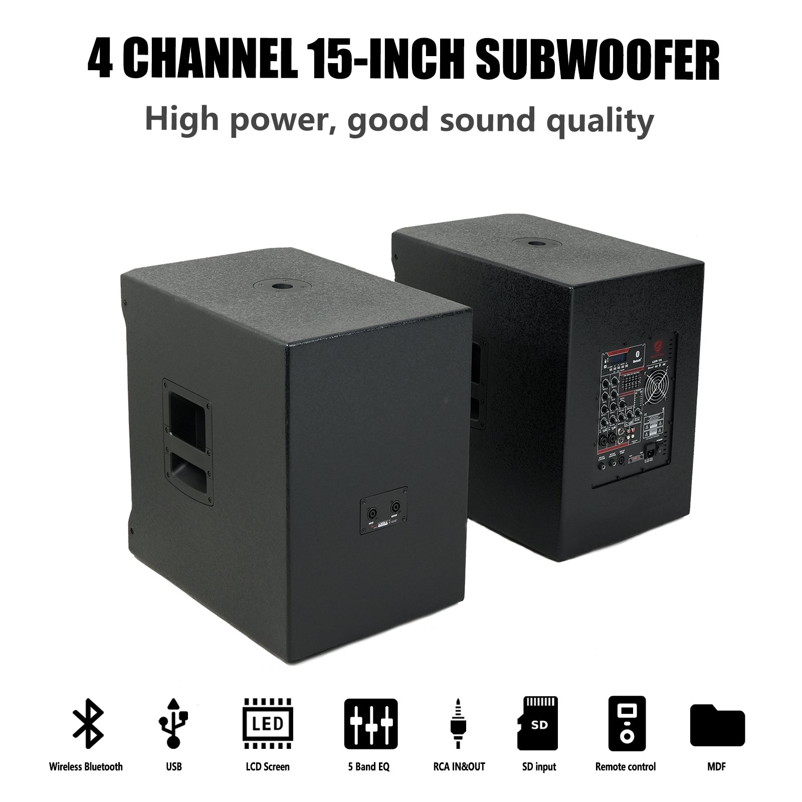4 Channel 15-inch Subwoofer