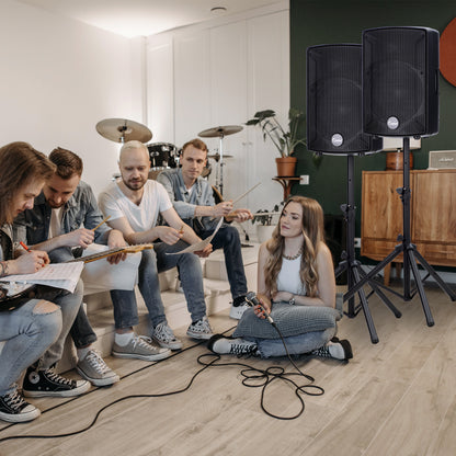 2000W 12-inch PA Speakers System With 6 Channel Mixer