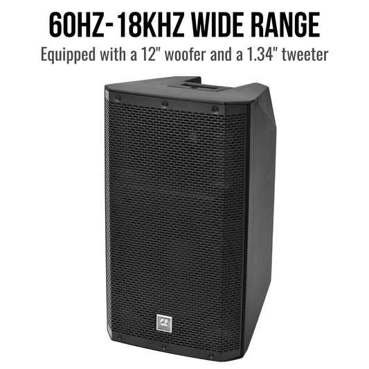 1500W 12-inch Bluetooth PA Speaker Set Dual PA System With Mic