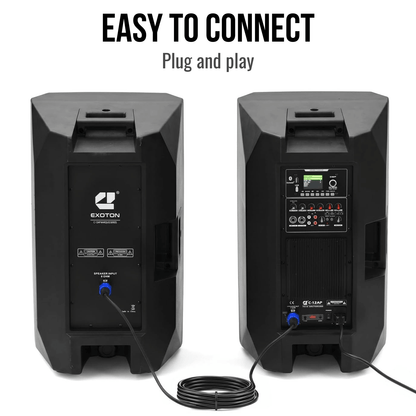 1500W 12-inch Bluetooth PA Speaker Set Dual PA System With Mic