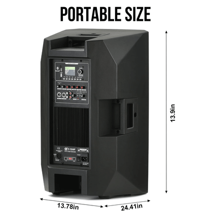 1500W 12-inch Bluetooth PA Speaker Set Dual PA System With Mic