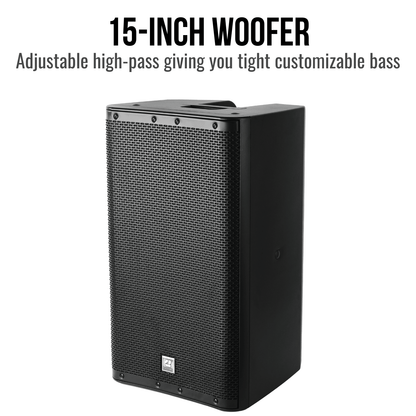 1400W 15-inch 2-Way Powered Loudspeaker With Bluetooth