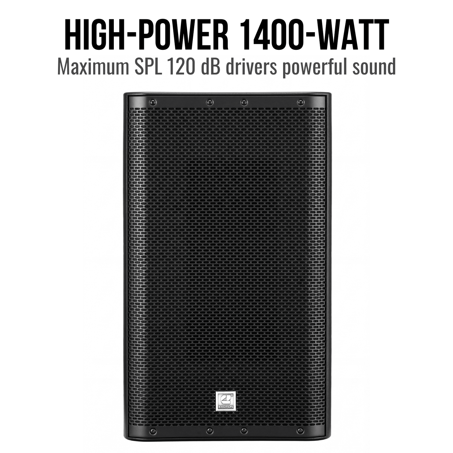 1400W 15-inch 2-Way Powered Loudspeaker With Bluetooth