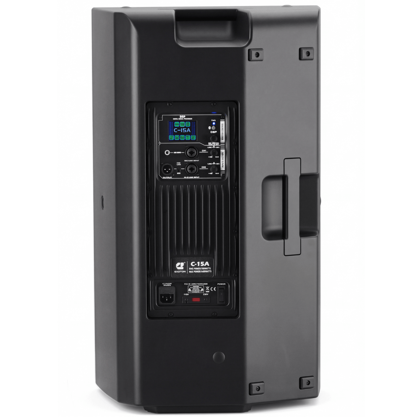 1400W 15-inch 2-Way Powered Loudspeaker With Bluetooth