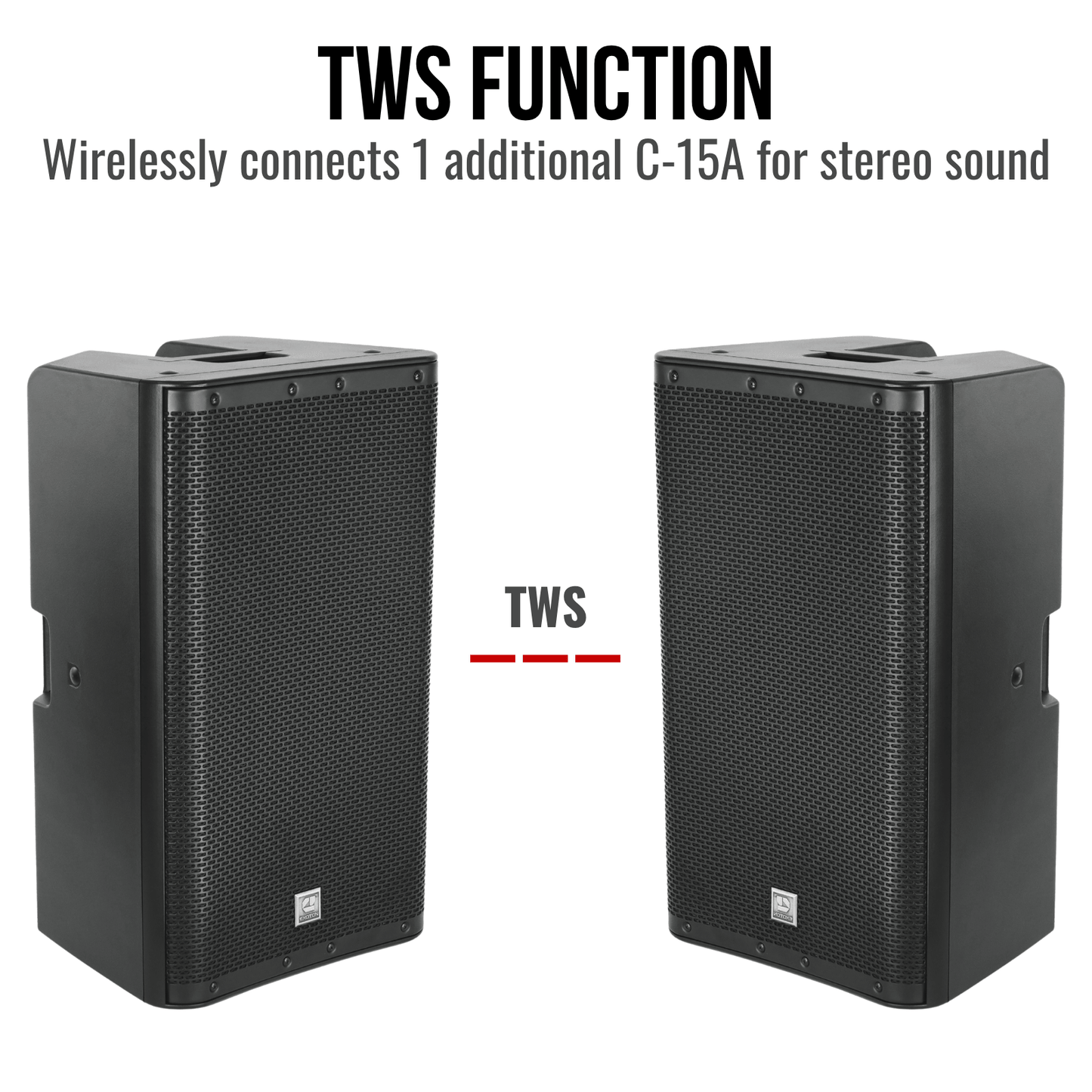1400W 15-inch 2-Way Powered Loudspeaker With Bluetooth