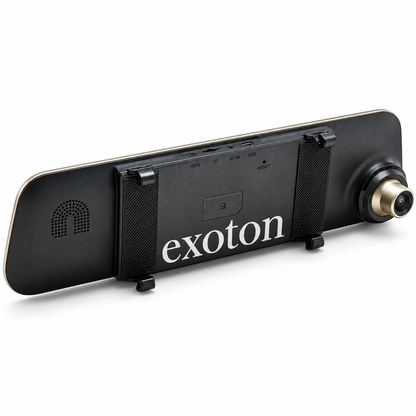 Rearview Mirror Dash Cam with Built-In Camera and Display