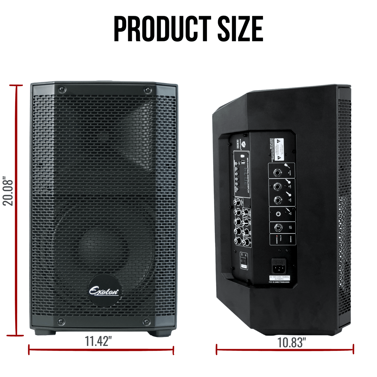 800W 10-inch Bluetooth Wireless Battery Powered PA Loudspeaker