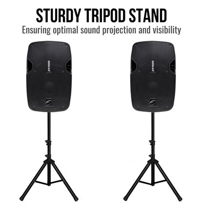 800W 10-inch Portable PA System With Wired Microphone