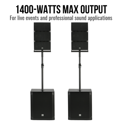 1400W 6.5-inch Line Array Speakers With Dual 18-inch Subwoofers PA Speaker System