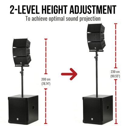 1400W 6.5-inch Line Array Speakers With Dual 18-inch Subwoofers PA Speaker System