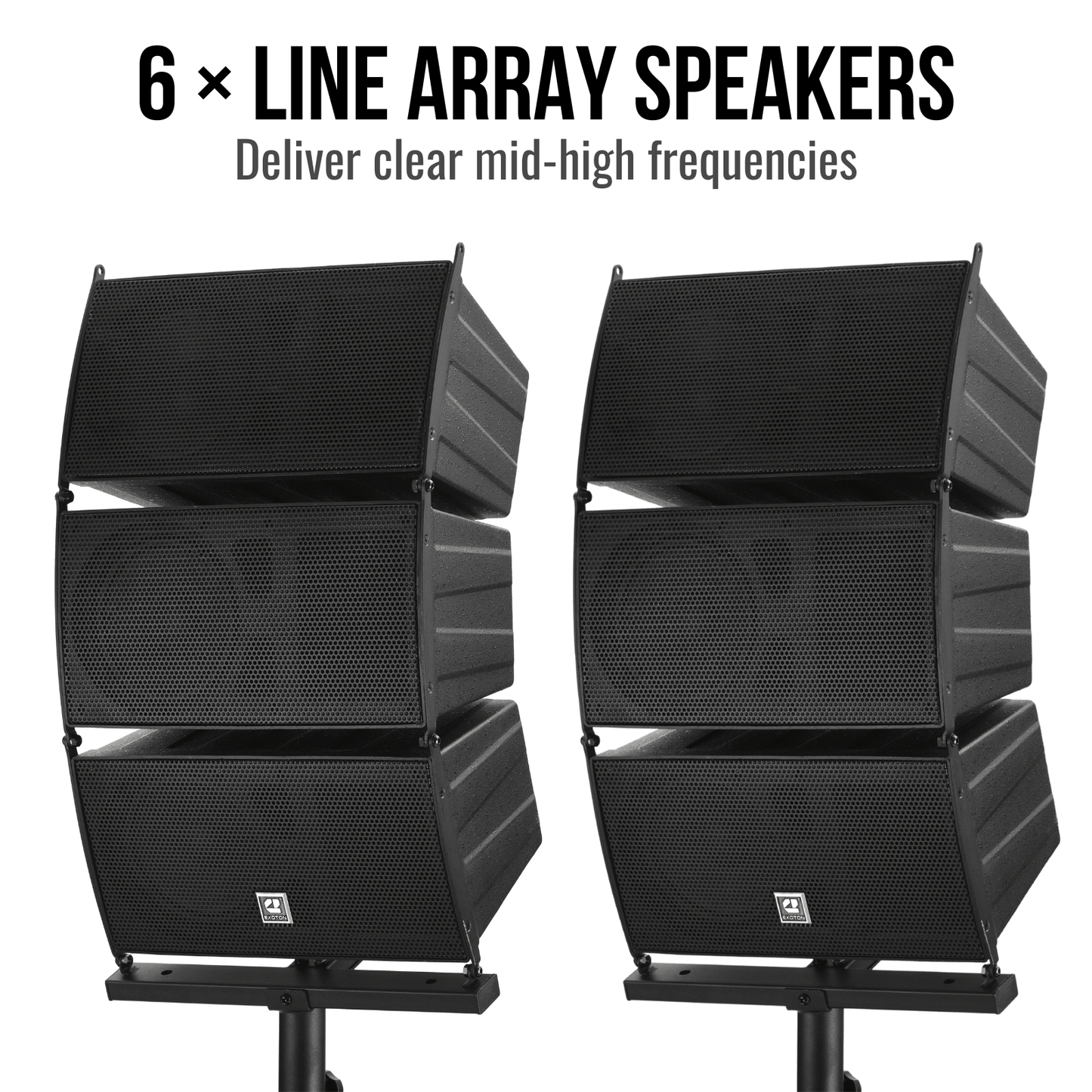 1400W 6.5-inch Line Array Speakers With Dual 18-inch Subwoofers PA Speaker System