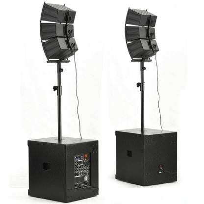 1400W 6.5-inch Line Array Speakers With Dual 18-inch Subwoofers PA Speaker System