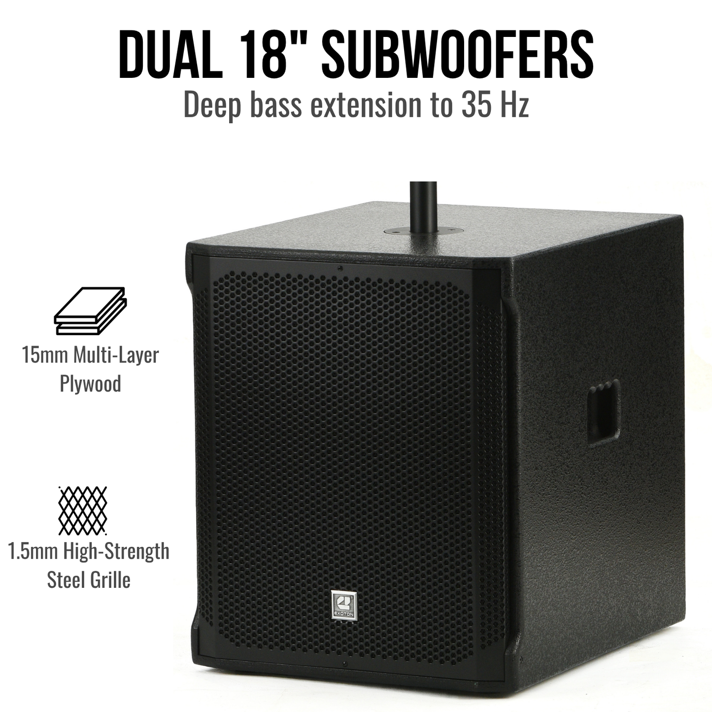 1400W 6.5-inch Line Array Speakers With Dual 18-inch Subwoofers PA Speaker System