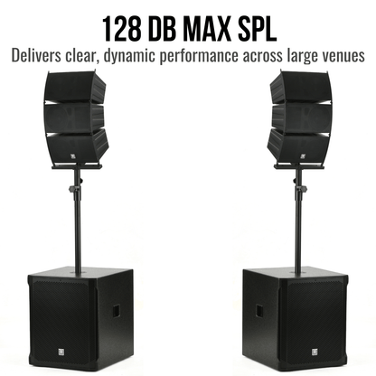 1400W 6.5-inch Line Array Speakers With Dual 18-inch Subwoofers PA Speaker System