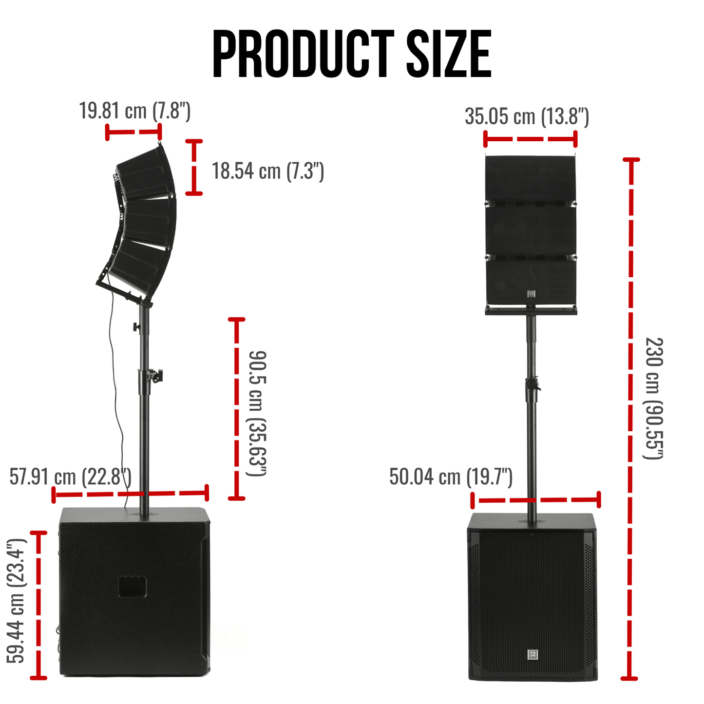 1400W 6.5-inch Line Array Speakers With Dual 18-inch Subwoofers PA Speaker System