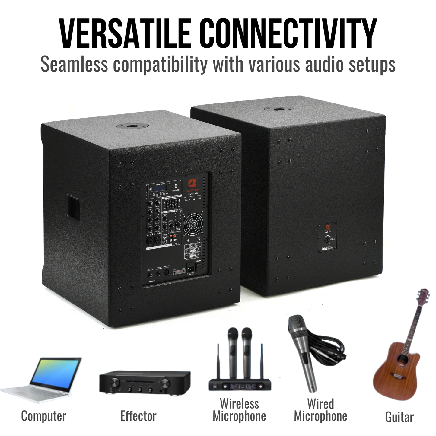 1400W 6.5-inch Line Array Speakers With Dual 18-inch Subwoofers PA Speaker System