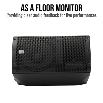 2000W 12-inch Passive Speakers With 10-Channel Bluetooth Stereo Mixer
