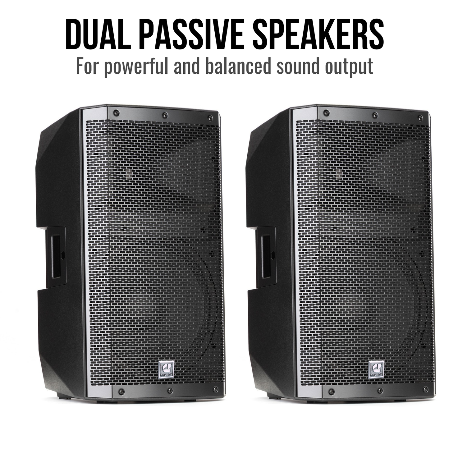 2000W 12-inch Passive Speakers With 10-Channel Bluetooth Stereo Mixer