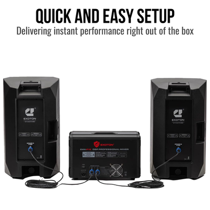 2000W 12-inch Passive Speakers With 10-Channel Bluetooth Stereo Mixer