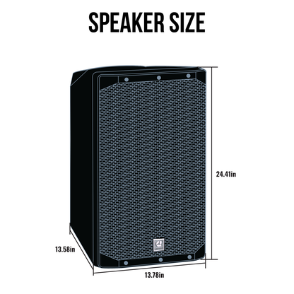 2000W 12-inch Passive Speakers With 10-Channel Bluetooth Stereo Mixer