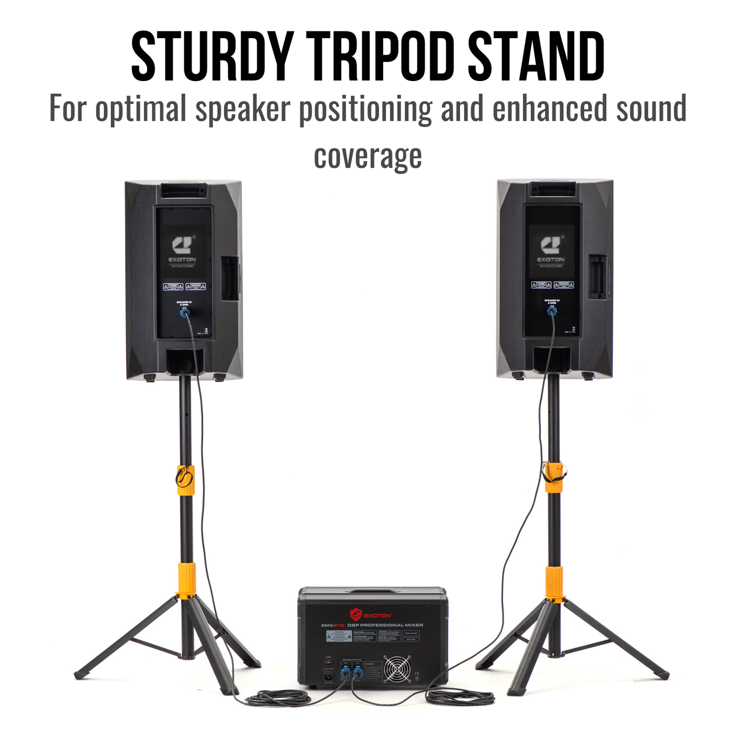 2000W 12-inch Passive Speakers With 10-Channel Bluetooth Stereo Mixer