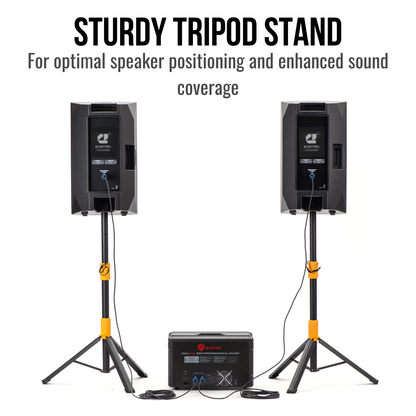 2000W 12-inch Passive Speakers With 10-Channel Bluetooth Stereo Mixer