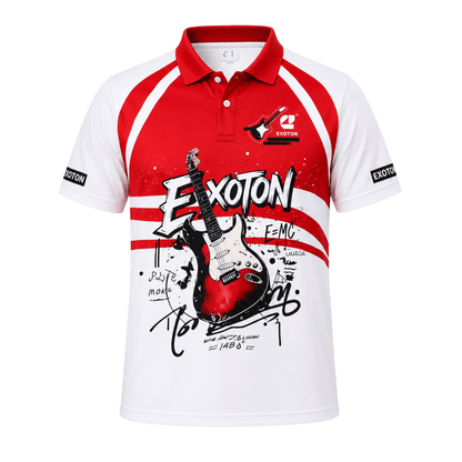 EXOTON Cotton Graphic Polo T-Shirt