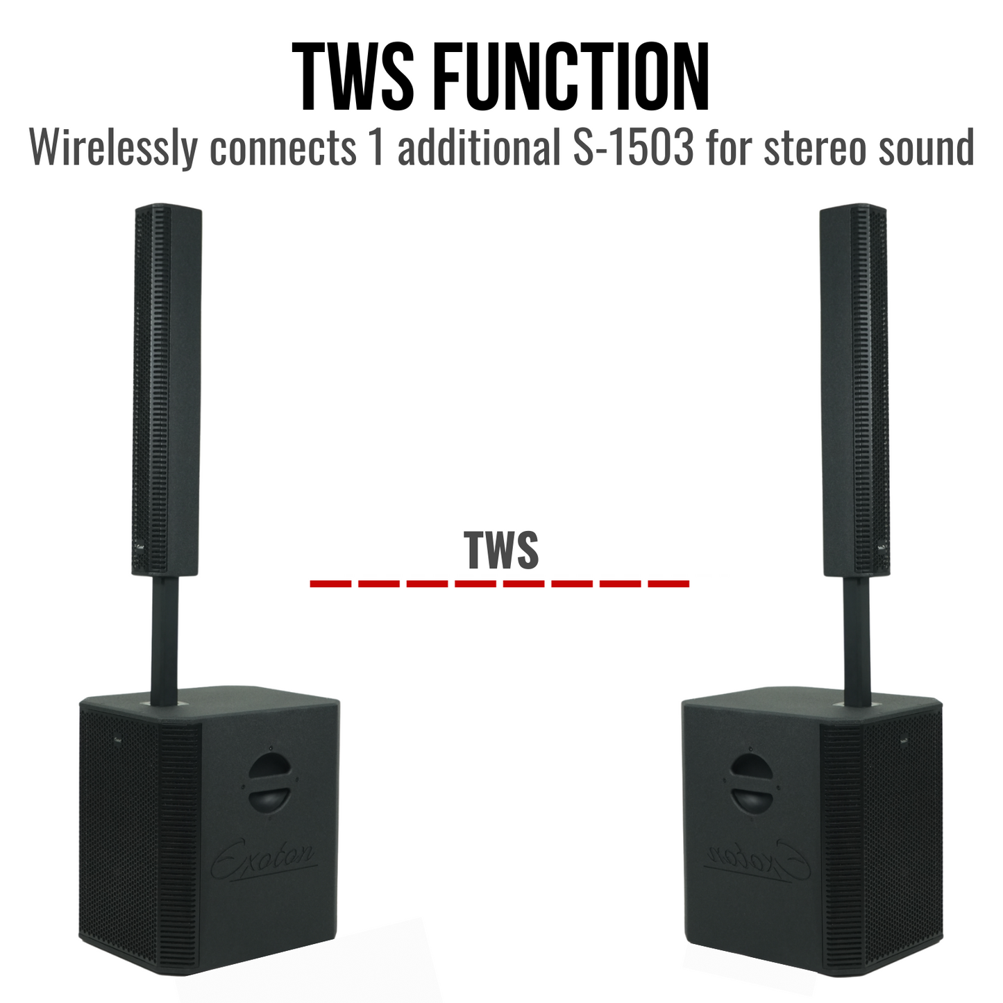 2000W 15-inch  Bluetooth Column PA Speaker System