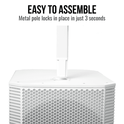 2000W 15-inch Bluetooth Column Loudspeakers (White)