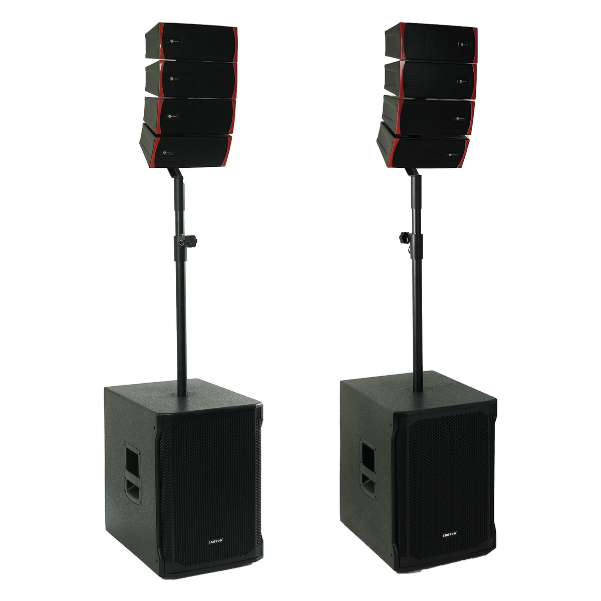 EXOTON LVP-15 4000W Portable 15" Bluetooth Line Array PA System