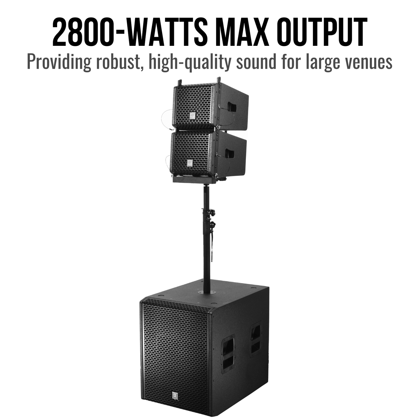 2800W 8-inch Line Arrary Speakers With 16-inch Active Subwoofer PA System