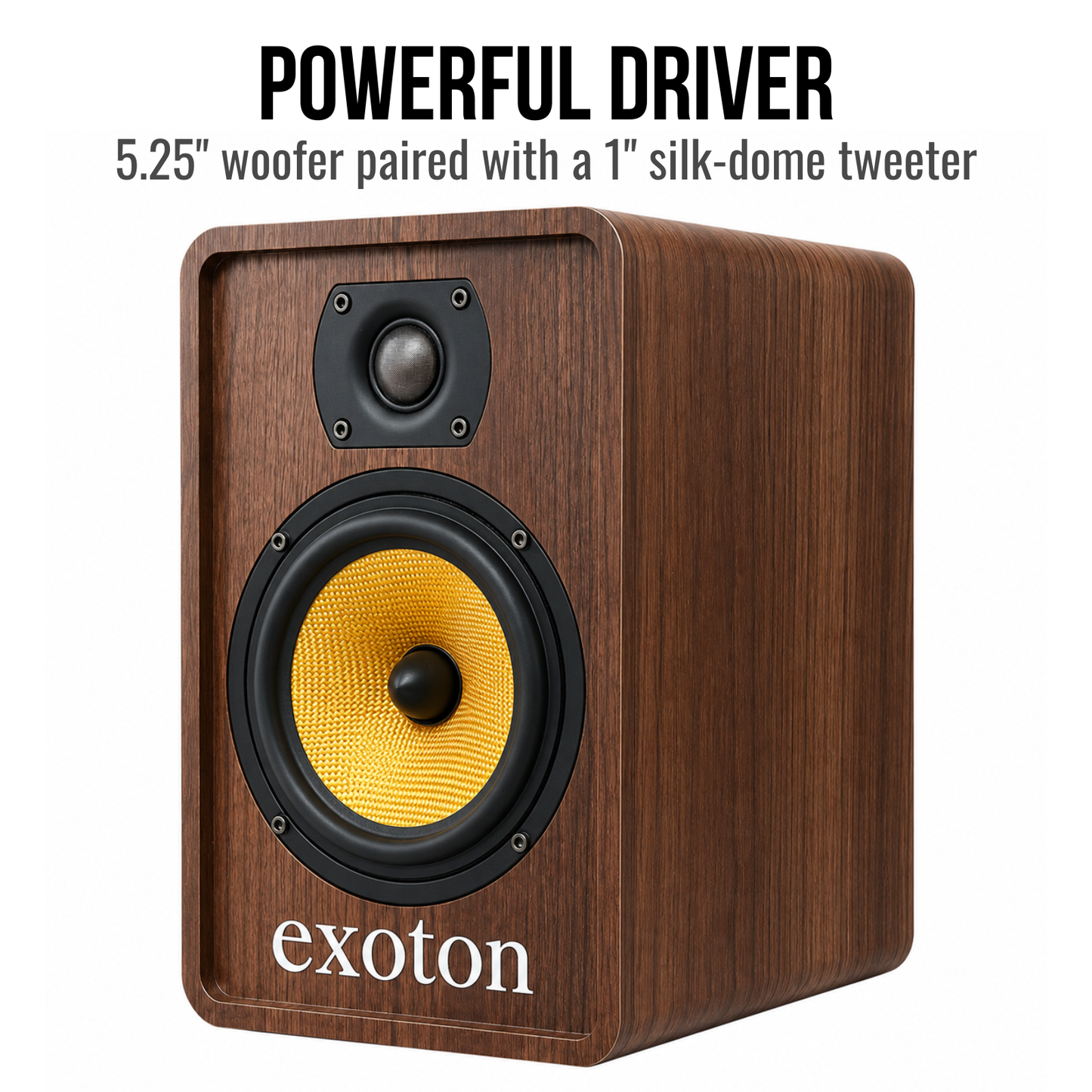 80W 2-Way Powered Bluetooth Bookshelf Speakers Stereo HiFi Audio (Pair)