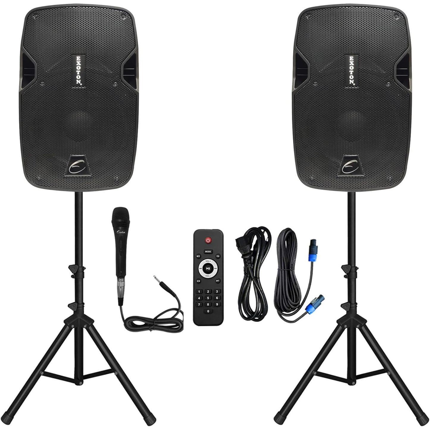 800W 10-inch Portable PA System With Wired Microphone