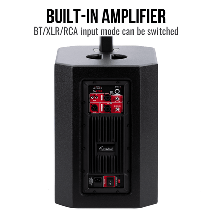 2000W 12-inch Powered Column PA System Portable Speaker