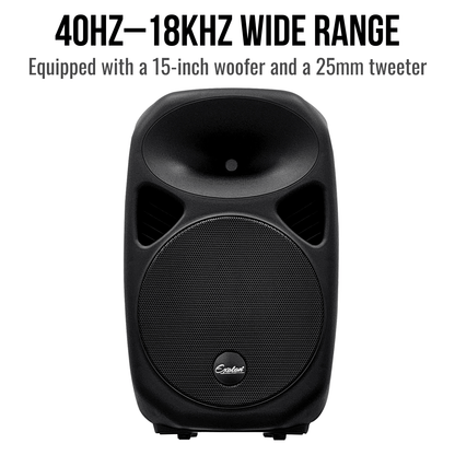 2000W 15-inch PA Speaker System With 8 Channel Mixer