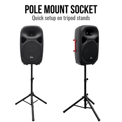 2000W 15-inch PA Speaker System With 8 Channel Mixer