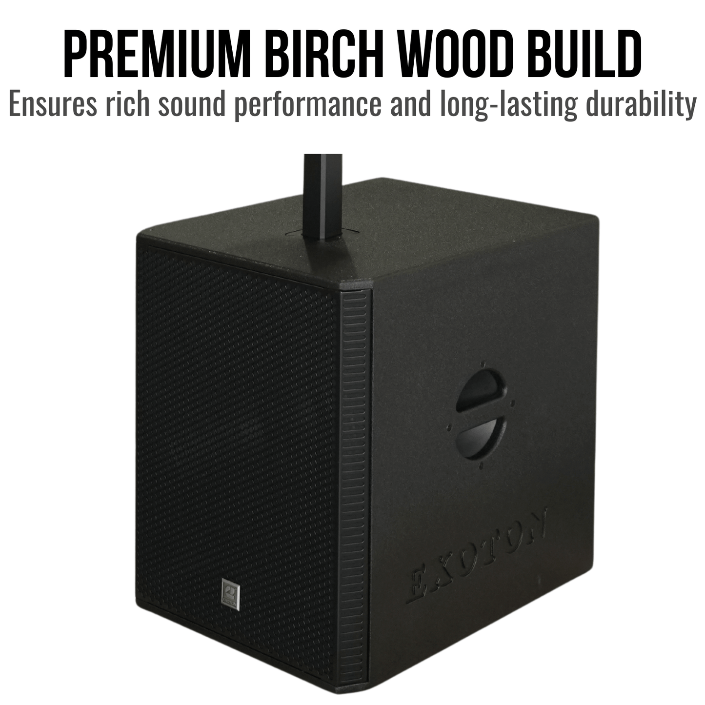3000W 18-inch Powered Column Array Speaker System - Black
