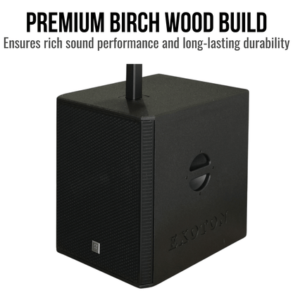 3000W 18-inch Powered Column Array Speaker System - Black