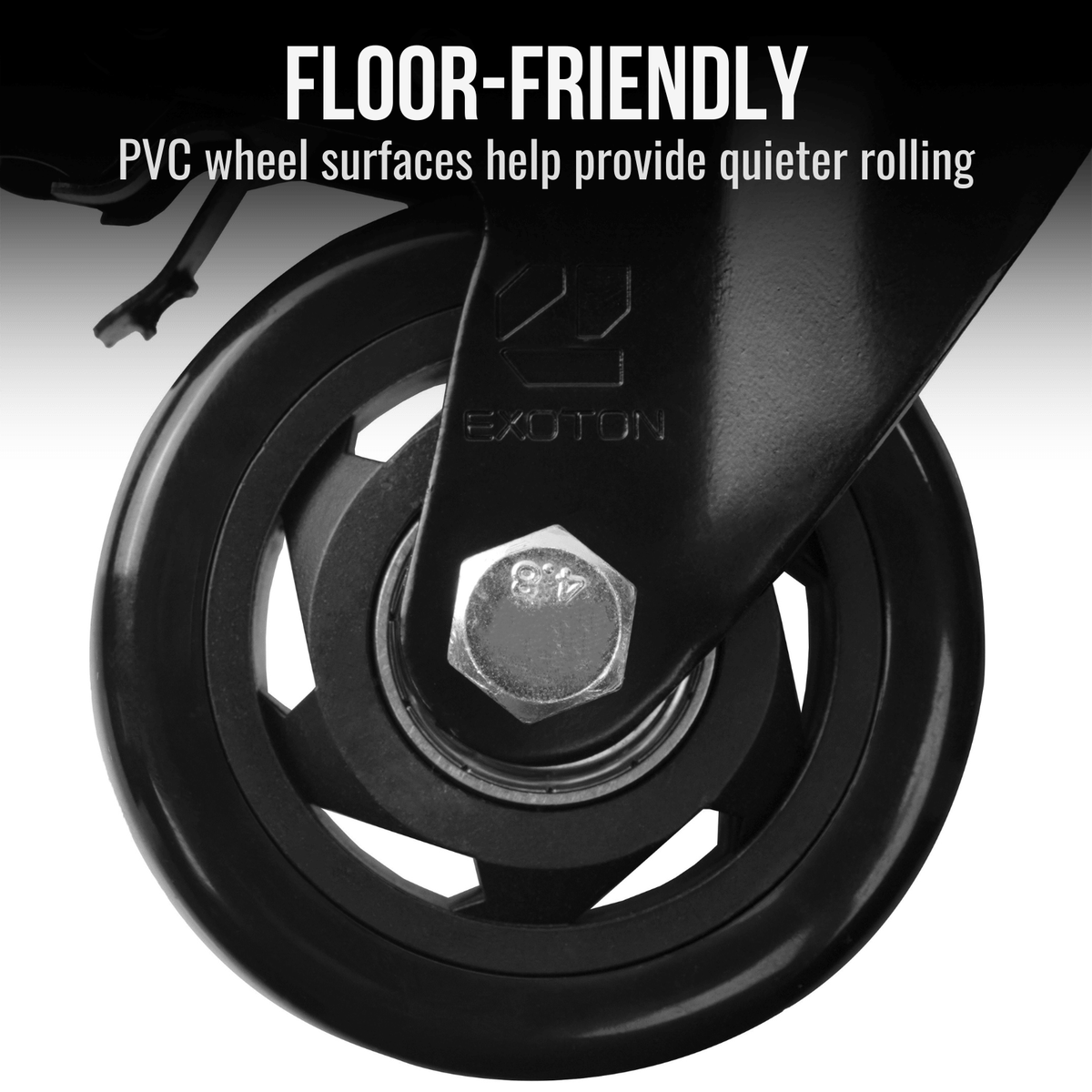 3-inch Heavy Duty Casters Set with Brake