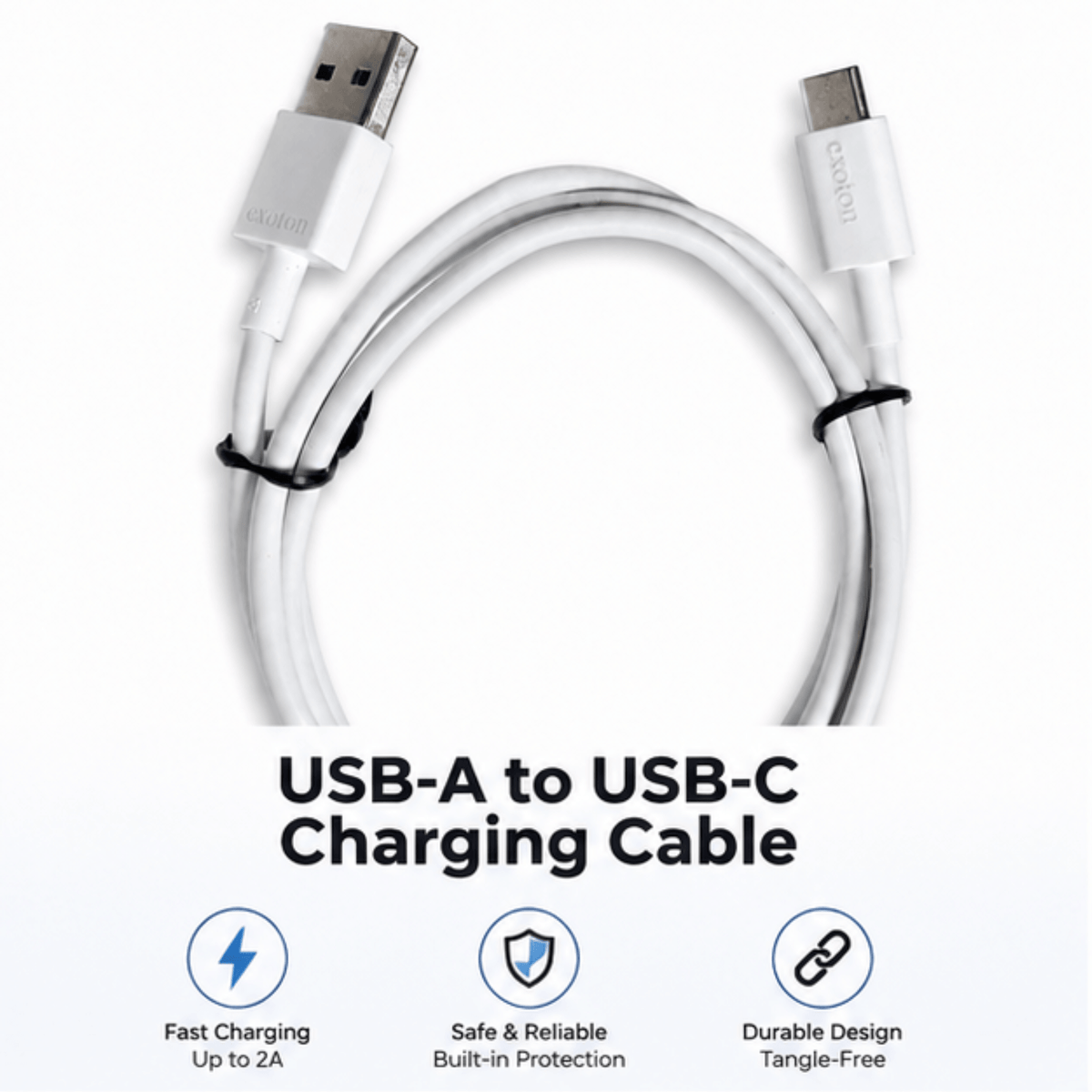 EXOTON USB A to USB C Cable Fast Charging Cable 6 ft